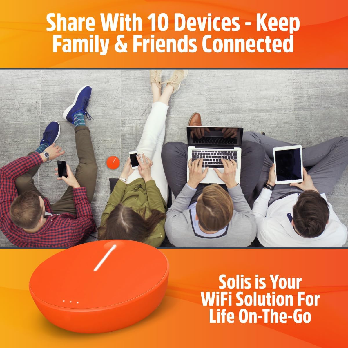 Hotspot on us! with 12-Month subscription of 10 GB monthly global Rollover data plan
