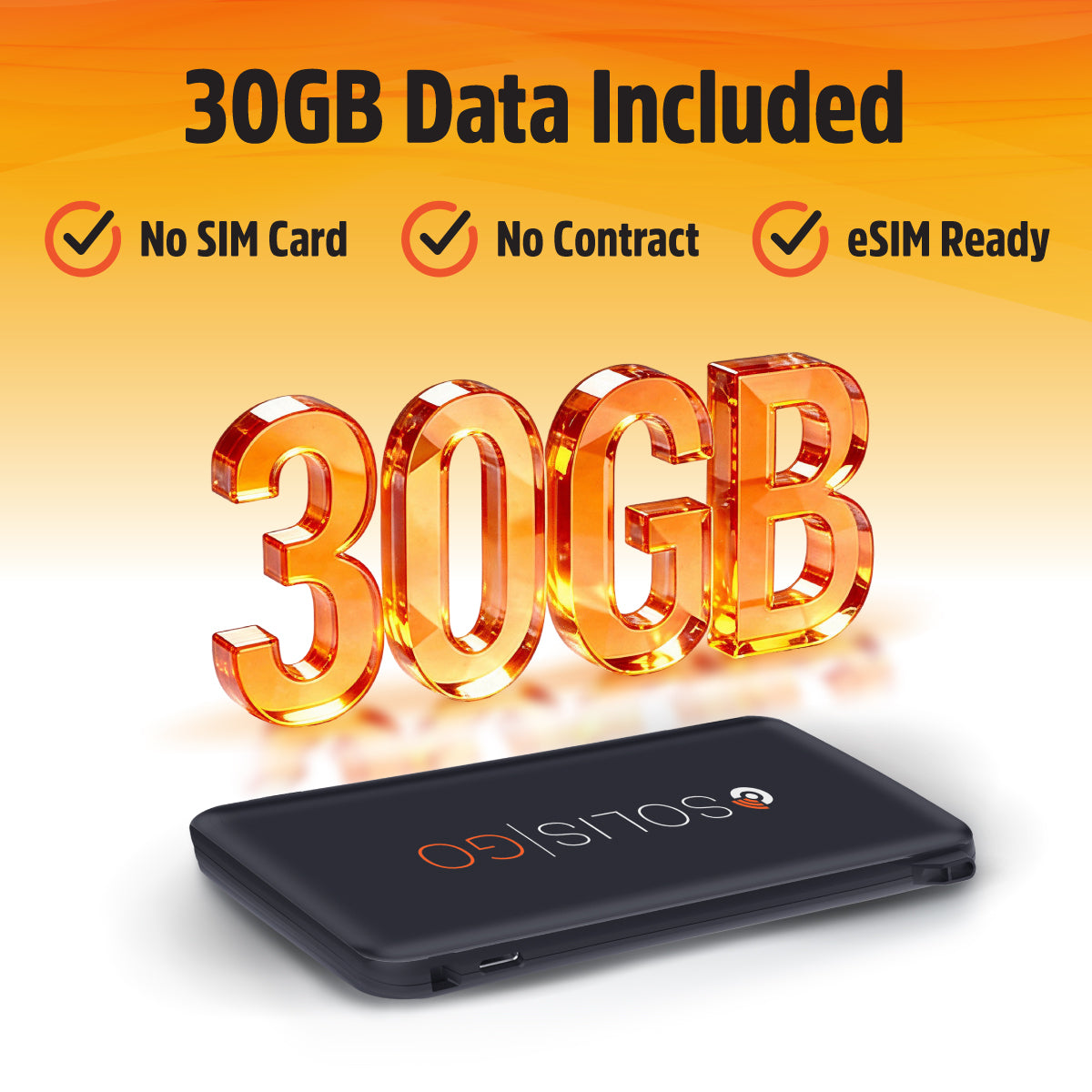 Solis Go Hotspot & Power Bank with Lifetime Data