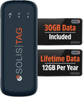 Solis Tag, USB Powered Pocket WiFi Adapter with Lifetime Data (1GB Monthly Forever)