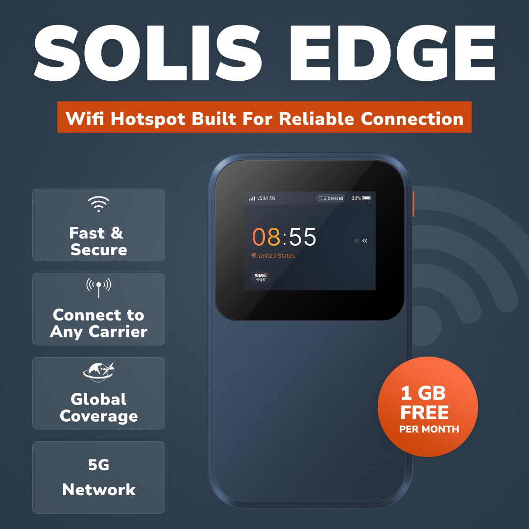 Solis Edge with Lifetime Data (1GB Per Month)