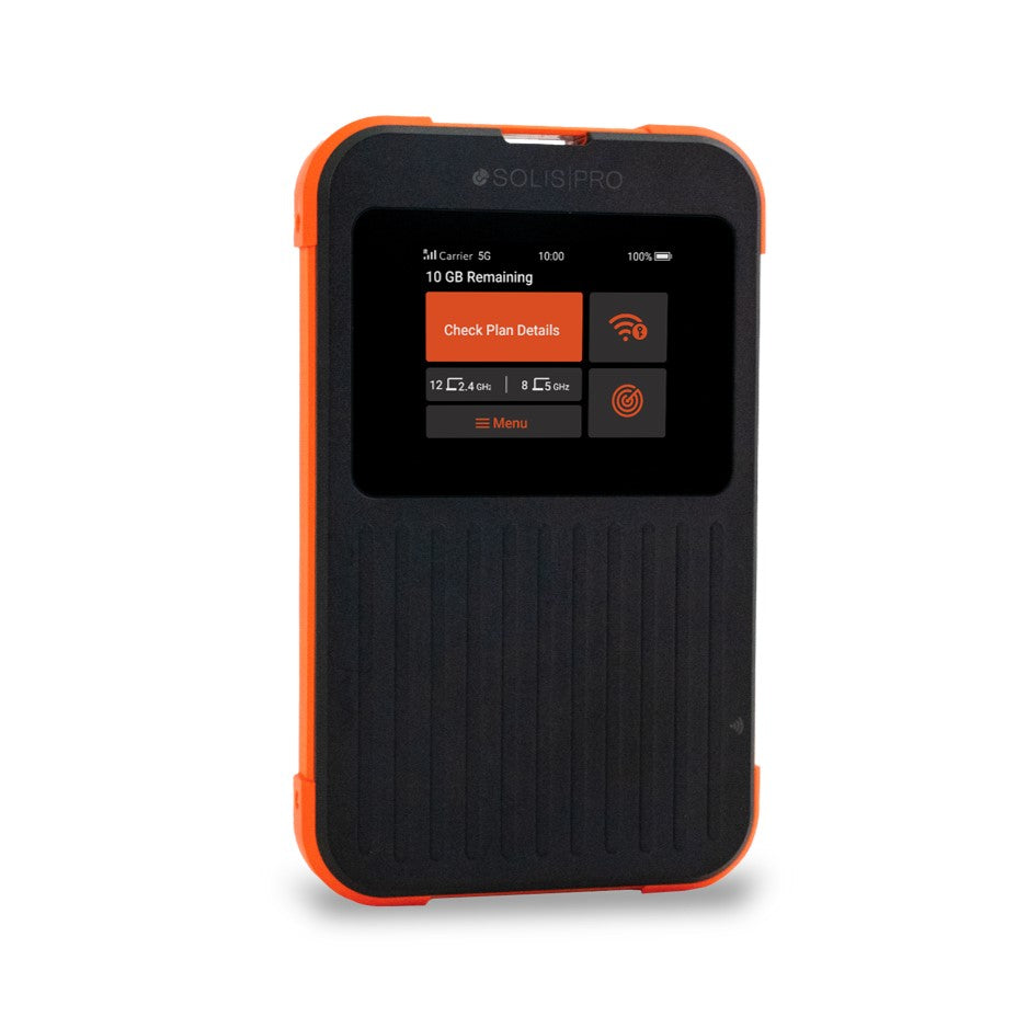 Solis Pro 5G Mobile Hotspot and Power Bank with Lifetime Data