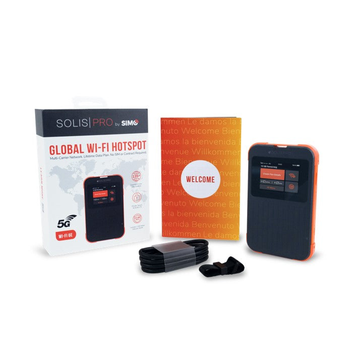 Solis PRO - 5G WiFi Hotspot and Power Bank with Lifetime Data (1GB Monthly)
